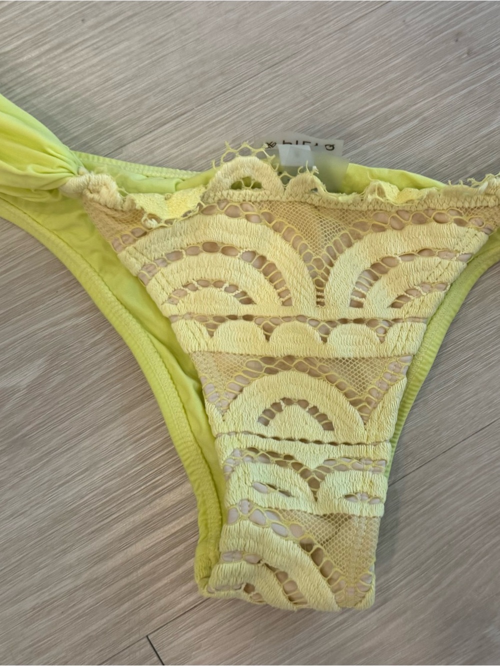Pilyq Yellow Lace Bikini Bottom